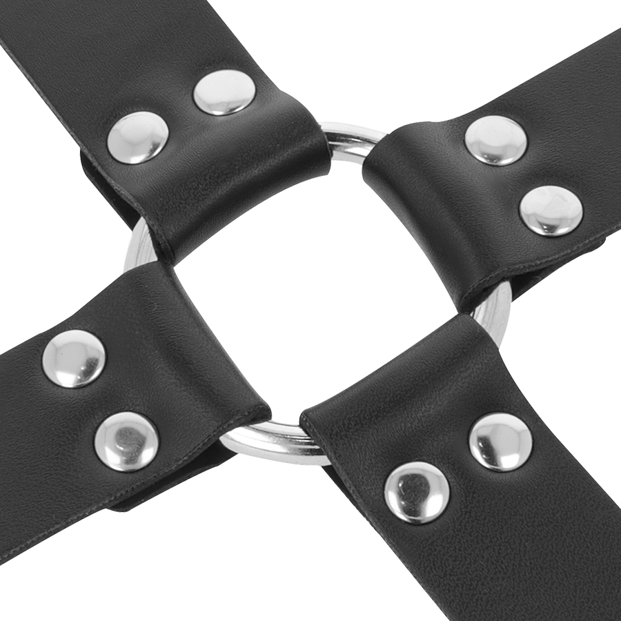 Manette in pelle nere per mani e piedi Darkness Bondage, accessori di bondage e restraint in stile BDSM.