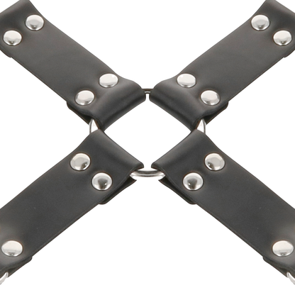 Manette in pelle nere Darkness Bondage per piedi e mani, con cinturini regolabili e design resistente, per uso BDSM e gioco di ruolo.