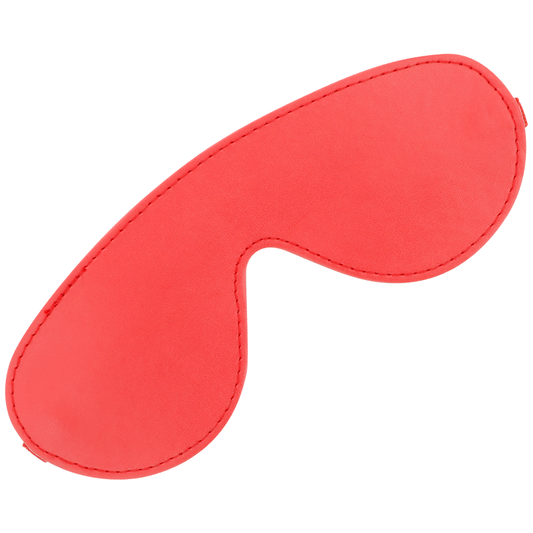 Maschera rossa alta qualità DARKNESS BONDAGE, copertura per il viso in tessuto rosso con dettagli di alta qualità.