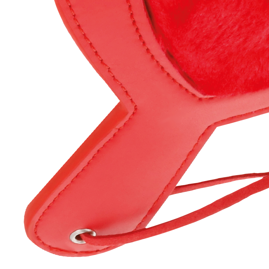 Materiale in palla rosso bondage fetish DARKNESS LOVE di DARKNESS SENSATIONS, con dettagli in pelle e fibbie robuste.