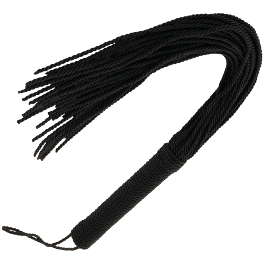 Frusta bondage nera di 50cm di DARKNESS SENSATIONS, con impugnatura resistente e superficie in pelle sintetica.