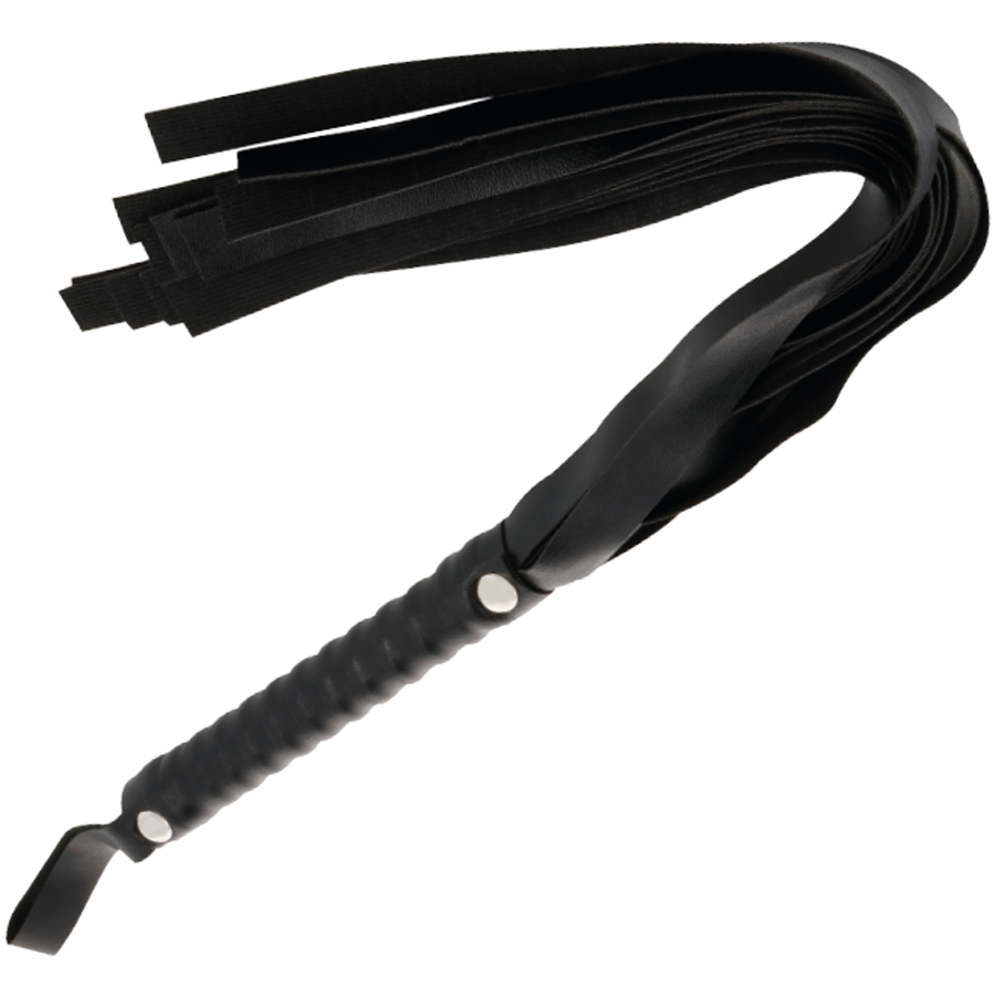 Corda bondage nera di 51 cm di DARKNESS SENSATIONS, frusta in pelle per giochi di ruolo e bondage.
