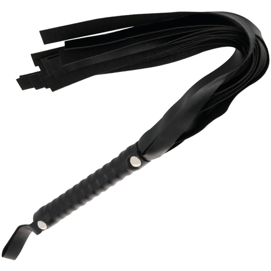 Corda bondage nera di 51 cm di DARKNESS SENSATIONS, frusta in pelle per giochi di ruolo e bondage.