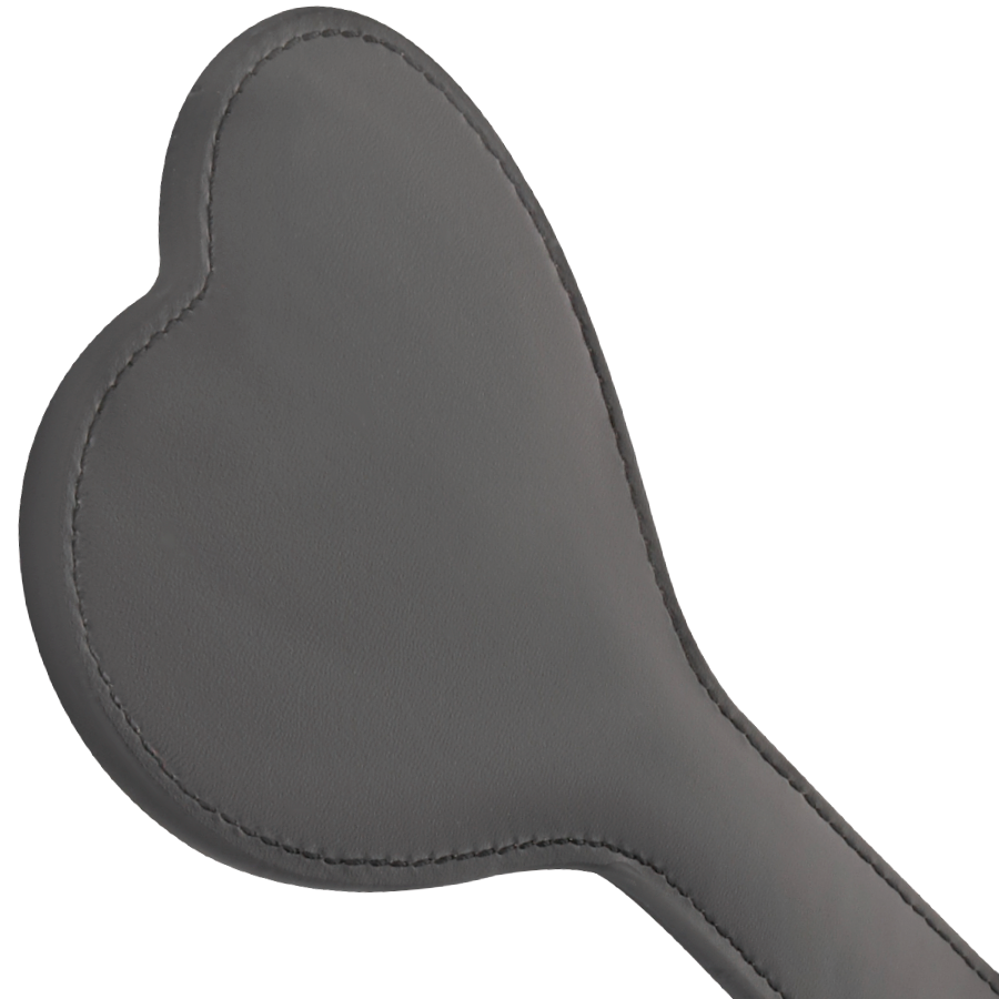 Pagaia nera DARKNESS SENSATIONS per giochi fetish, con dettagli in pelle e cinturini, visibile in immagine.