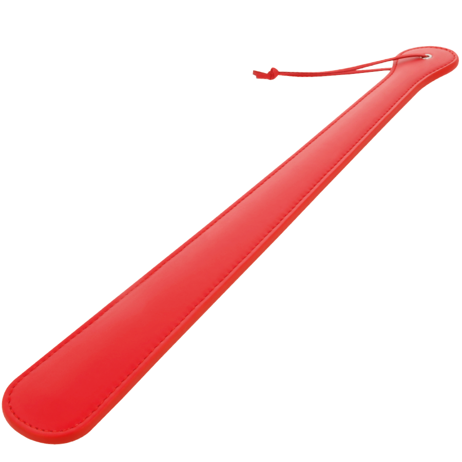 Pagaia fetish rossa da 48 cm di Darkness Sensations, con dettagli in pelle e finitura lucida, ideale per giochi BDSM e fetish.