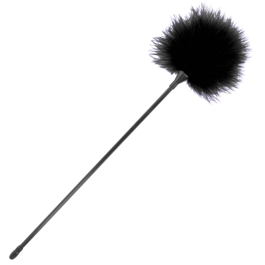 Penna stimolante nera Darkness di 42 cm, con dettagli eleganti, marchio Darkness Sensations, visibile in primo piano.