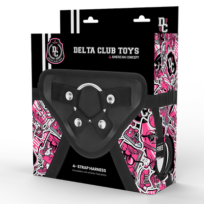 Imbracatura universale DELTA CLUB, taglia unica, in nylon resistente, con fibbie regolabili e cinturino comodo, per attività all'aperto.