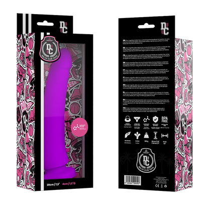 Dildo medico rosa in silicone DELTACLUB, lungo 20 cm con diametro di 4 cm, visibile in morbido silicone e dettagli realistici.