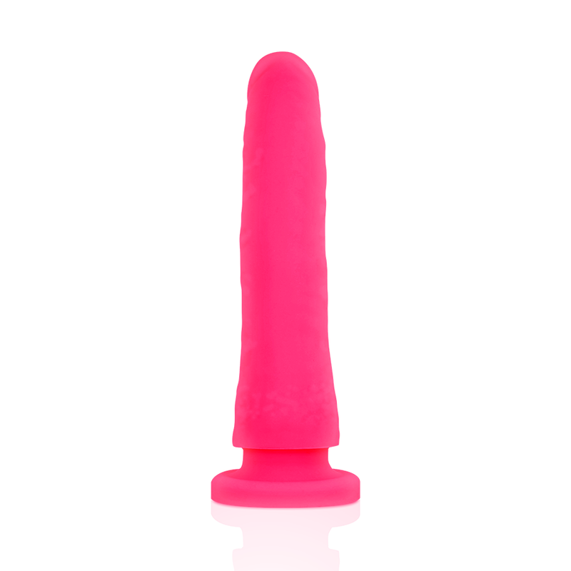 Imbracatura e dildo in silicone rosa DELTACLUB, 17 cm, con anello di 3 cm, per giochi intimi e piacere personale.