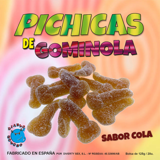 Fette gommose alla cola Diablo Goloso, dolci e colorate, confezionate in una scatola con molte fette gommose visibili.