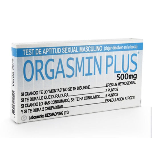 Scatola di caramelle maschile Orgasmin Plus di Diablo Goloso, confezione con dolci per il benessere sessuale.