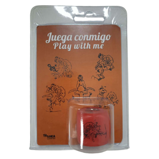 Dadi azione Kamasutra Diablo Picante rossi, con simboli e disegni colorati per giochi di coppia e divertimento intimo.