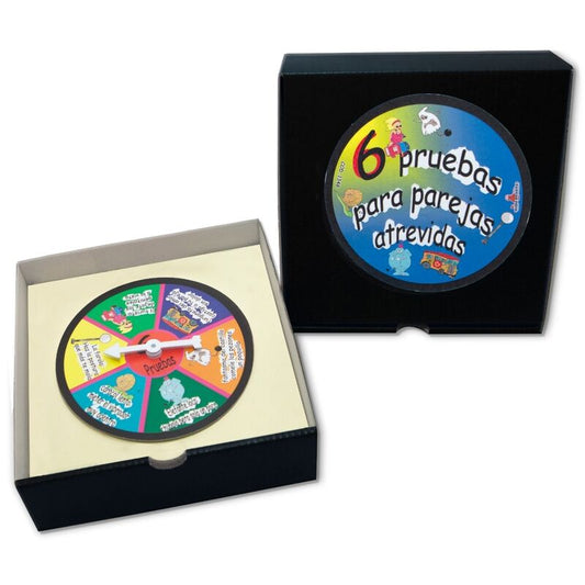 Gioco della roulette per coppie audaci Diablo Picante, scatola con ruota e istruzioni per divertenti sfide di coppia