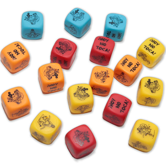 Set di dadi delle posture di Diablo Picante, gioco di dadi per scoprire nuove posizioni di gioco e divertimento.