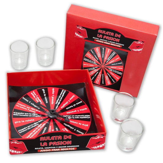 Gioco di shot Diablo Picante Passion Roulette con bicchieri colorati e palline in un'ampia ciotola, pronto per il divertimento.