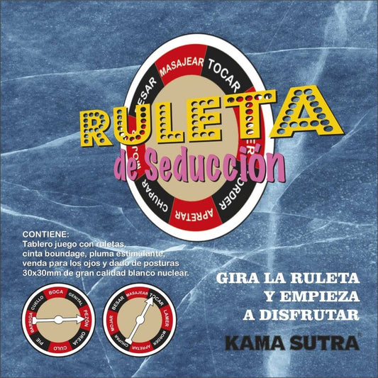 Gioco di seduzione Kamasutra Diablo Picante Roulette della Seduzione, scatola con ruota e istruzioni, tema erotico e sensualità