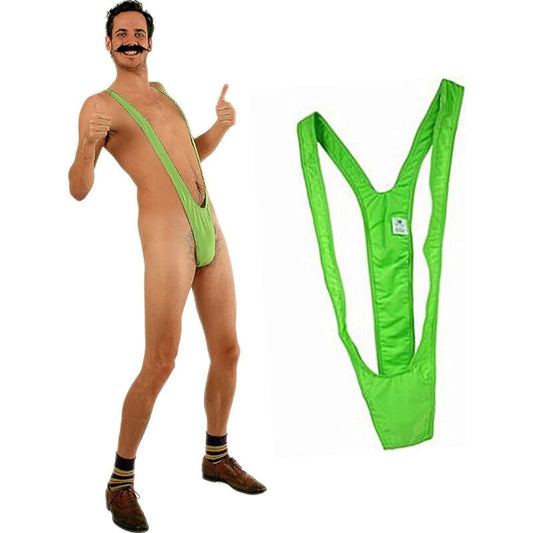 Trikini verde da uomo Diablo Picante, tessuto aderente e confortevole, ideale per il mare e il nuoto.