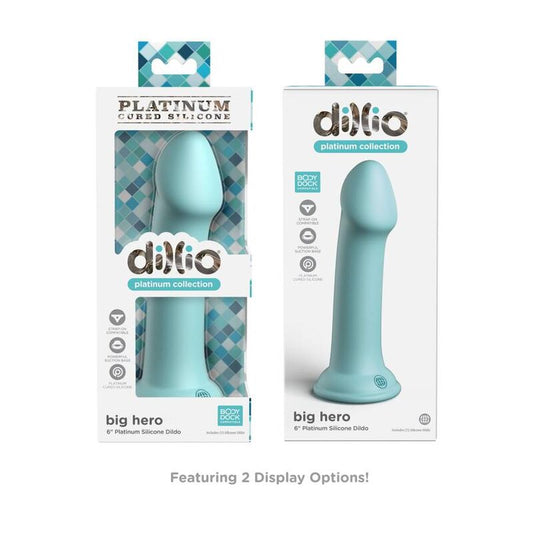 Big Hero DILLIO 15,24 cm in colore verde, figura decorativa in stile cartoon, vista frontale su sfondo neutro.
