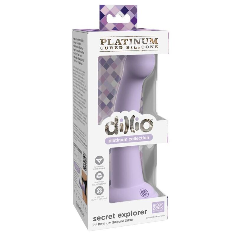 Esploratore segreto DILLIO viola, oggetto di circa 15,24 cm, con dettagli nascosti e design colorato, ideale per il gioco creativo.