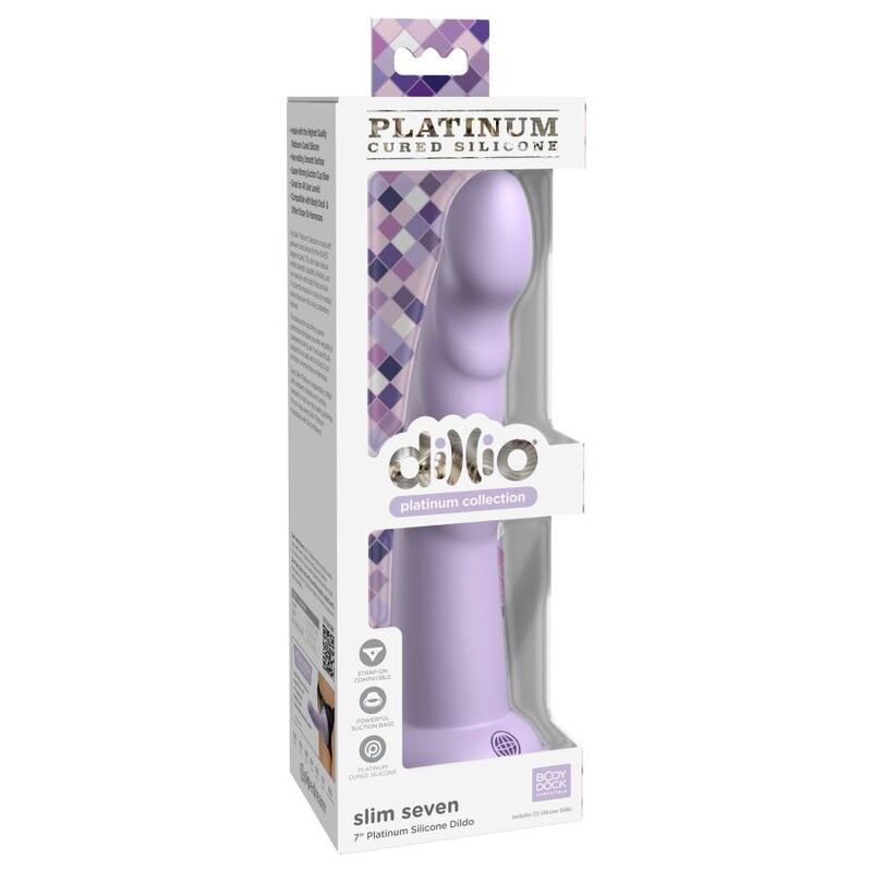 Penna DILLIO Slim Seven da 17,78 cm color viola, design sottile e elegante, perfetta per scrivere con stile.
