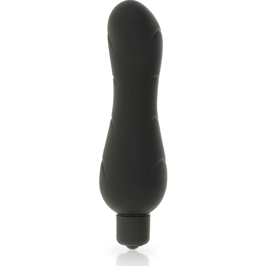 Stimolatore G-Spot Dolce Vita in silicone nero, design ergonomico e morbido per piacere intenso, immagine dettagliata del prodotto.