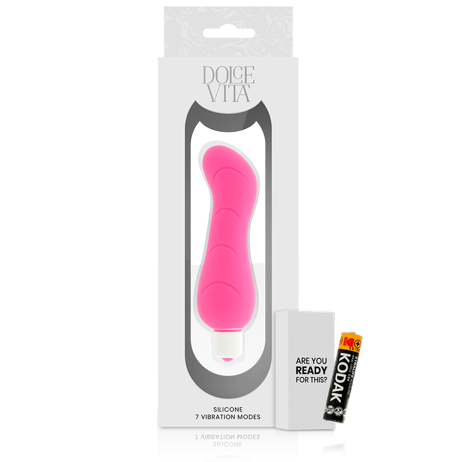 Silicone rosa G-Spot Dolce Vita, vibratore stimolante, design ergonomico, superficie liscia e morbida, prodotto intimo di alta qualità