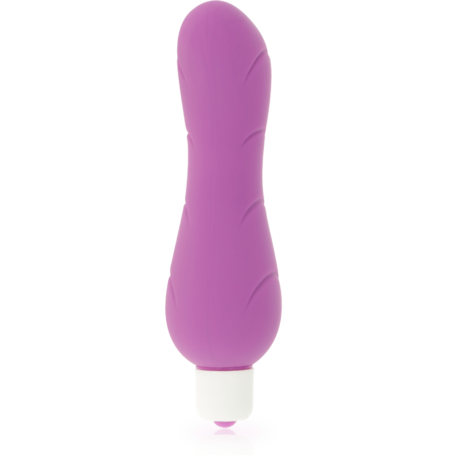 Massaggiatore vibrante Dolce Vita G-Spot Purple in silicone, con dettagli ergonomici e superficie liscia, colore viola.