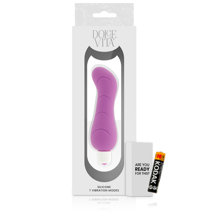 Femminile dildo in silicone viola Dolce Vita G-Spot Purple, design ergonomico e stimolante, superficie liscia e morbida.
