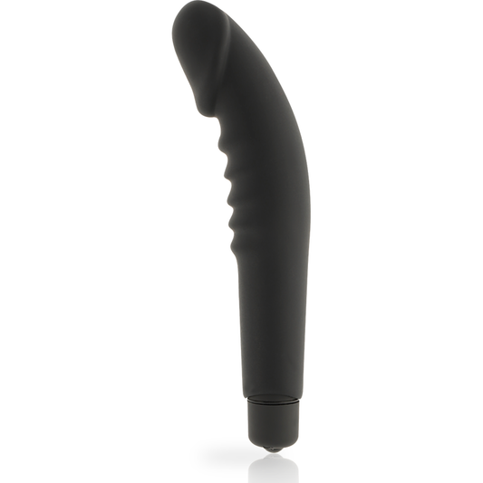 Silicone nero DOLCE VITA Piacere Realistico, dettaglio del prodotto con superficie liscia e morbida, immagine frontale.