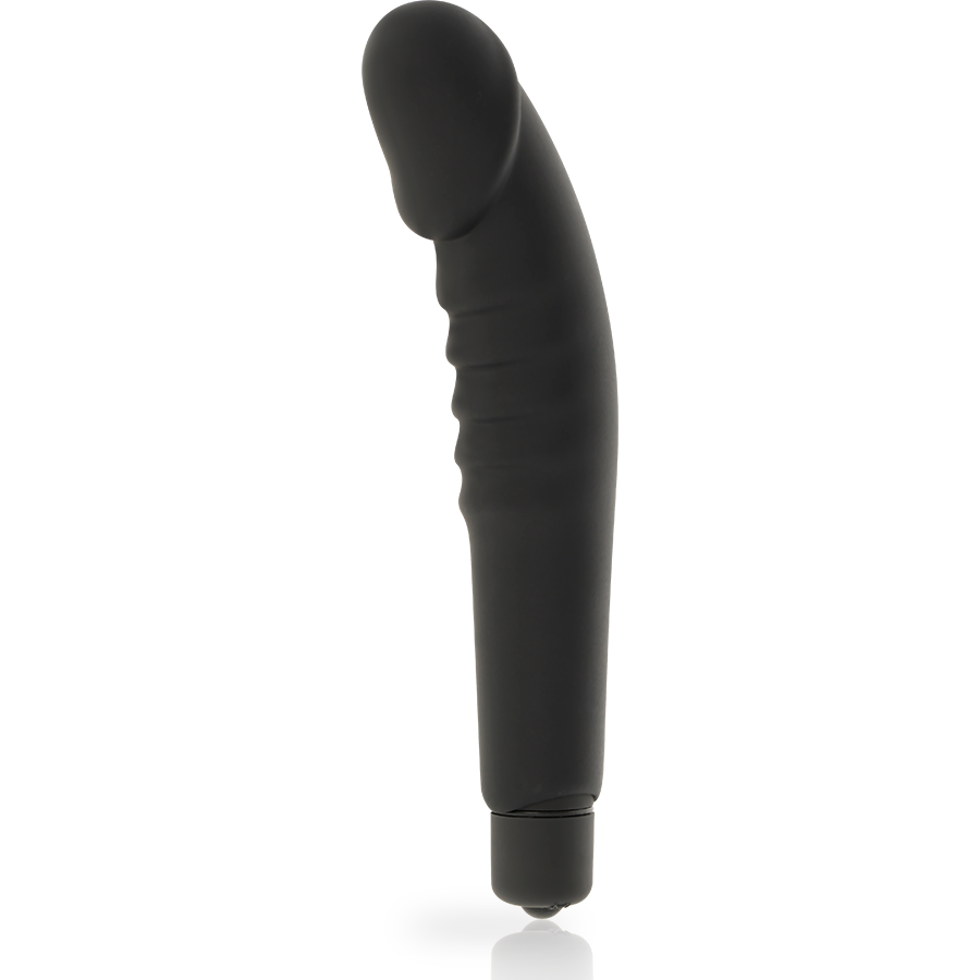 Silicone nero Dolce Vita Piacere Realistico, dettaglio di superficie e forma, con texture naturale e realistico design.