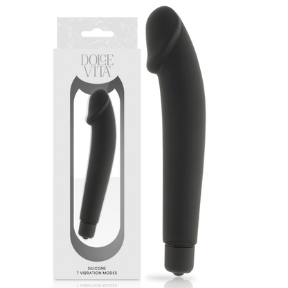 Silicone nero realistico Dolce Vita, modello di alta qualità, con dettagli realistici e superficie liscia, per uso personale.
