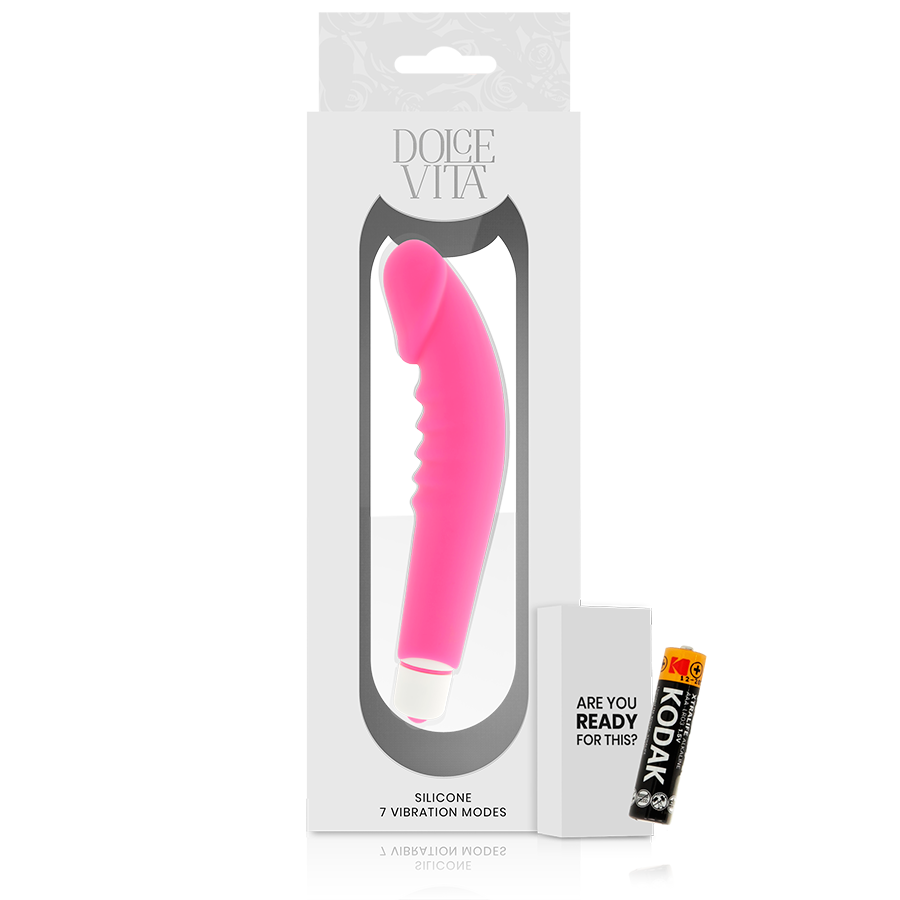 Silicone rosa realistico Dolce Vita - Realistic Pleasure Pink, sex toy con dettagli realistici e superfice liscia.