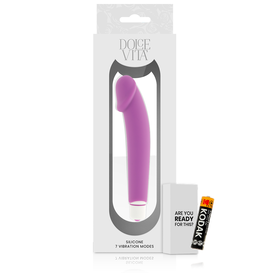 Silicone realistico viola Dolce Vita, texture morbida e dettagliata, perfetto per uso decorativo o sensoriale.