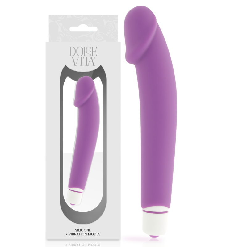 Silicone realistico viola Dolce Vita, modello realistico di alta qualità, con dettagli realistici e superficie liscia.