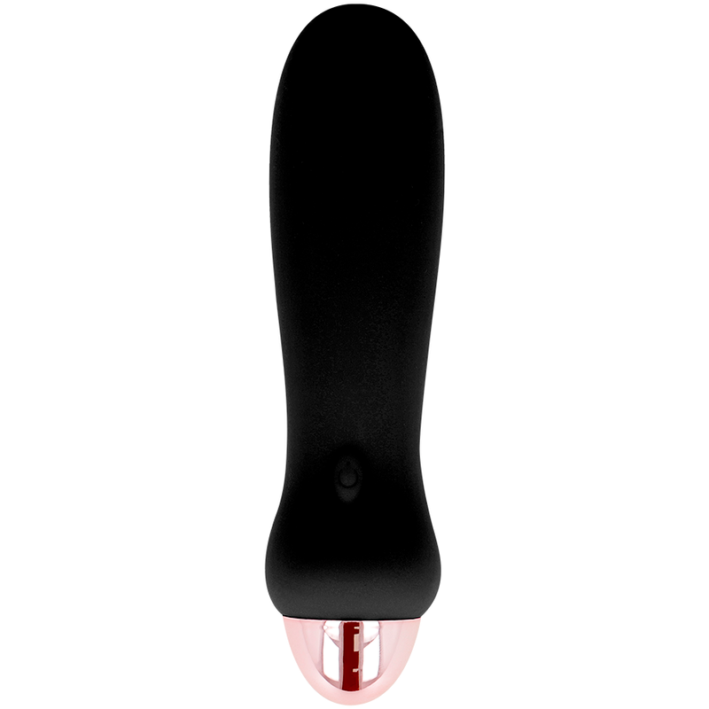 Vibratore ricaricabile Dolce Vita Cinque Nero con 7 velocità, design elegante e superficie liscia, ideale per il piacere personale.