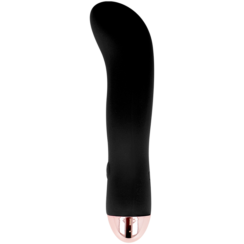 Vibratore ricaricabile Dolce Vita nero con 7 velocità, design elegante e compatto, ideale per piacere personale.