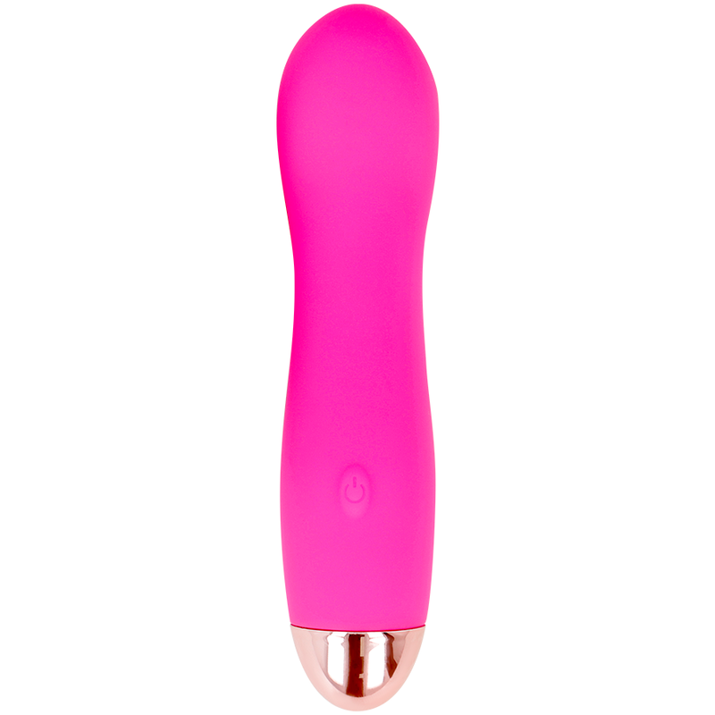 Vibratore ricaricabile Dolce Vita One rosa con 7 velocità, design ergonomico e materiali morbidi, visibile in primo piano.