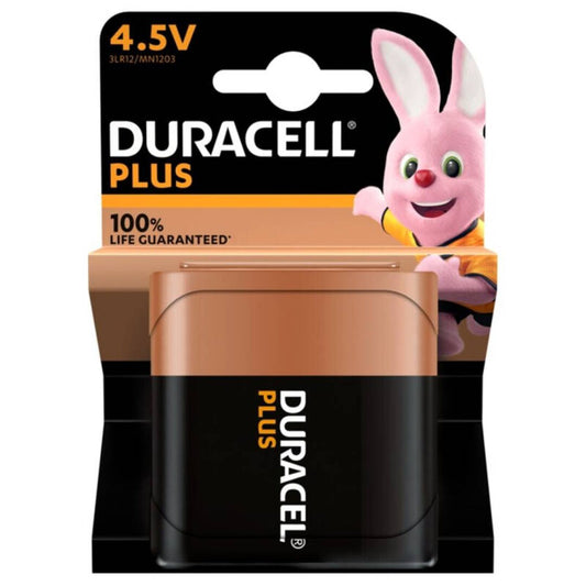 Batteria alcalina DURACELL Plus Power 100 4,5V 3LR12 in blister, energia affidabile per dispositivi portatili