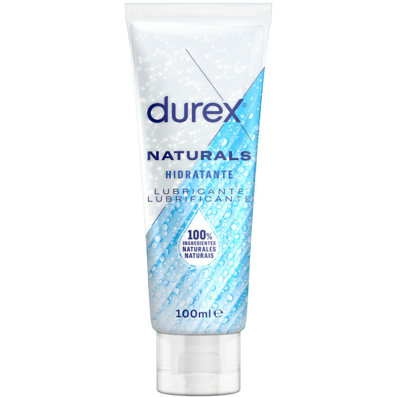 Lubrificante idratante Durex Naturals in flacone da 100 ml, gel lubrificante morbido e naturale per maggiore comfort e piacere