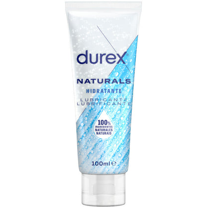 Lubrificante idratante Durex Naturals in flacone da 100 ml, gel lubrificante morbido e naturale per maggiore comfort e piacere