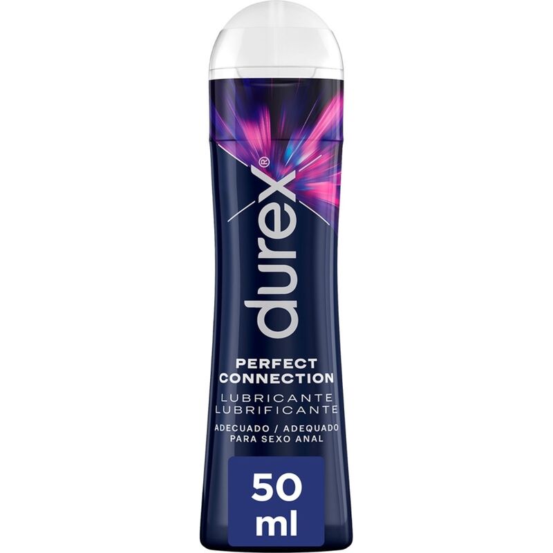 Lubrificante Durex Lubes per connessione perfetta, flacone da 50 ml, ideale per maggiore comfort e scorrevolezza.