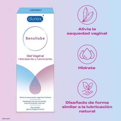 Gel lubrificante idratante Durex Sensilube, in confezione da 40 ml, con formula delicata e idratante per maggiore comfort.