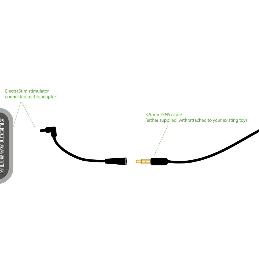 Adattatore standard per presa da 3,5 mm di Electrastim, compatibile con dispositivi di stimolazione elettrica.