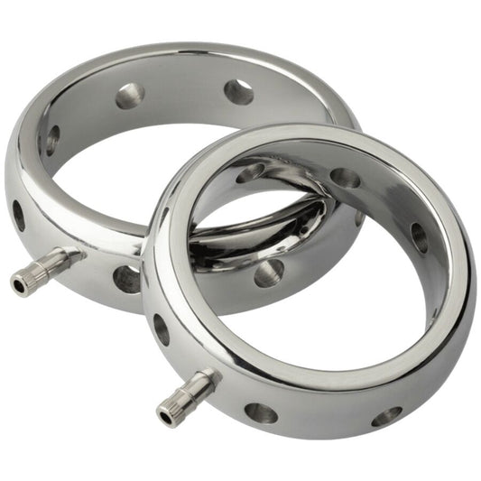 Anello elettromagnetico per pene in metallo Prestige di ELECTRASTIM, diametro 42 mm, con superficie liscia e design robusto.