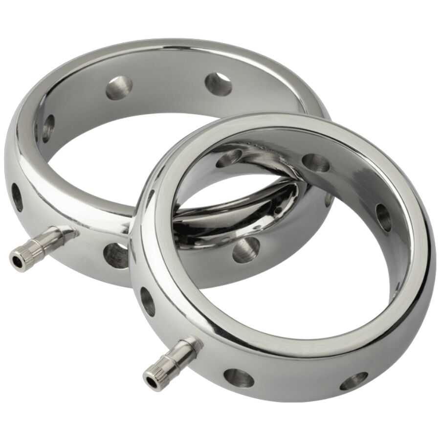 Anello elettromagnetico per pene in metallo Prestige di Electrastim, 50 mm, con superficie liscia e design robusto.