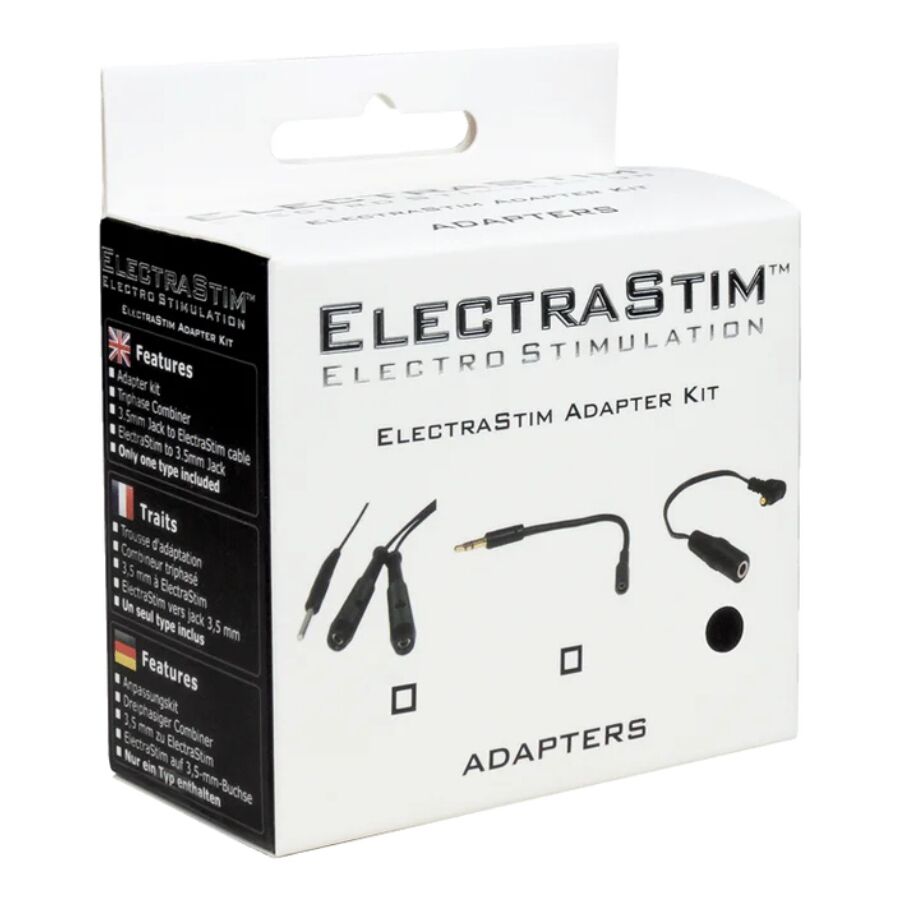 Cavo combinatore trifase ElectraStim per dispositivi di stimolazione elettrica, con connettori e cavi robusti.