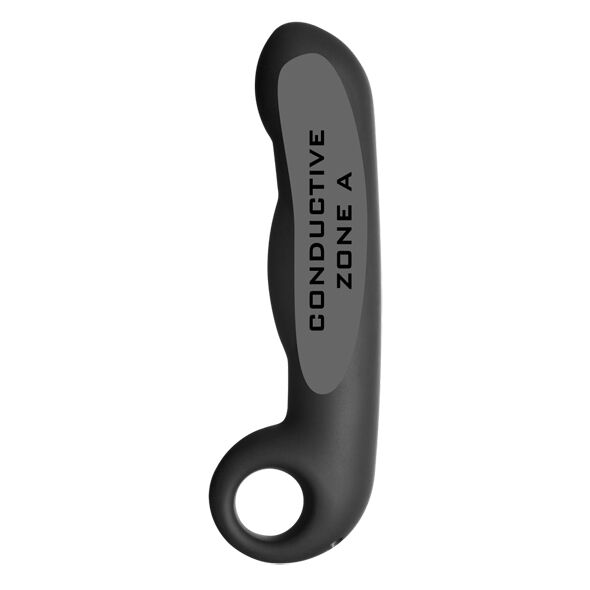 Dildo in silicone nero Electrastim Ovid, design realistico e morbido, ideale per stimolazione sensoriale e piacere personale.