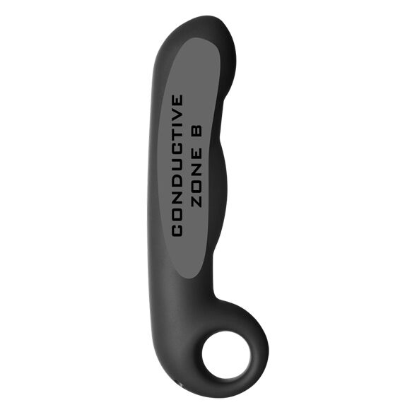 Dildo in silicone nero Electrastim Ovid con forma anatomica, dettagli realistici, ideale per stimolazione e piacere personale