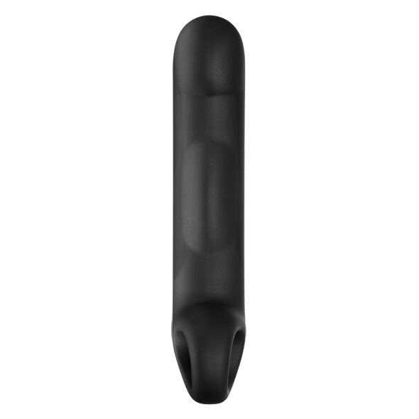 Dildo in silicone nero Electrastim Ovid, forma realistico con superficie liscia, ideale per stimolazione e piacere personale.