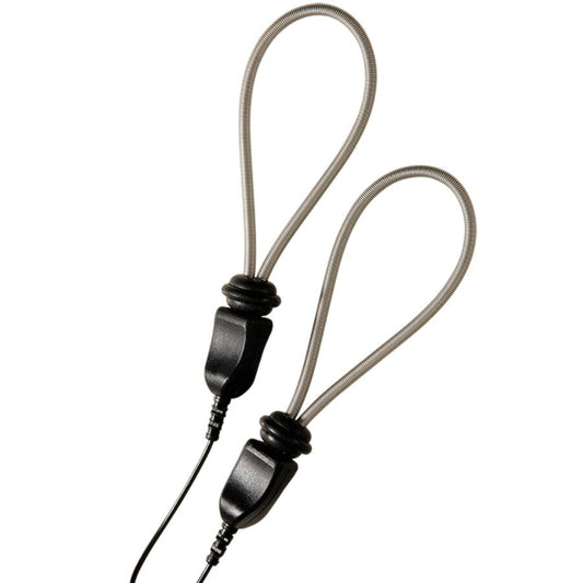 Anello penieno regolabile in metallo ELECTRASTIM ElectraLoops per stimolazione E-Stim, con superficie liscia e design regolabile.